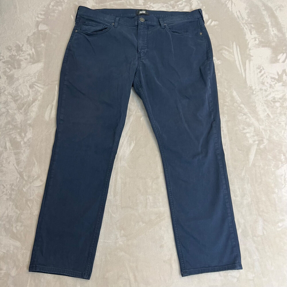 Paige Jeans Mens 38 Blue Lennox‎ Straight Leg Casual Preppy Workwear Office